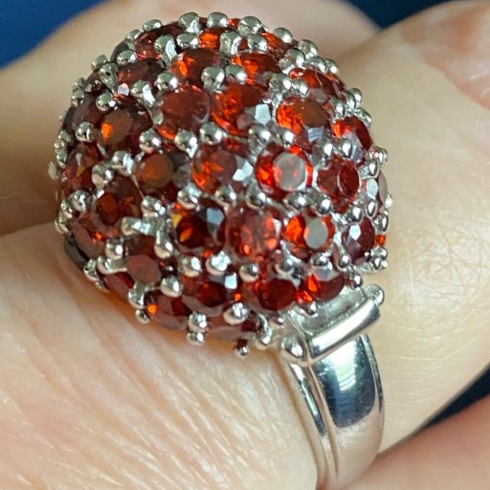 Rhodolite Statement Dome Ring